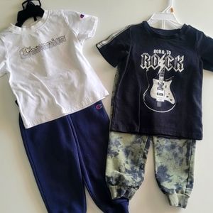 Champion and Born to Rock Outfits.  24 months & 2T